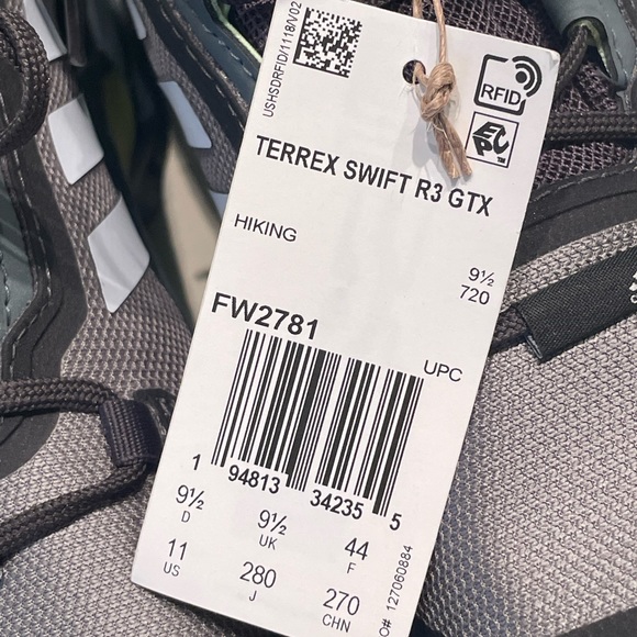 Adidas Wmns Terrex Swift R3 x Gore Tex ‘Grey’ (size wmns 11/mens 10) - Picture 4 of 7